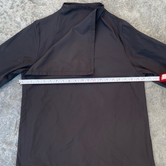 Bryn Walker Women Black Draped Open Front Jacket Cardigan outerwear asymetrical - Picture 7 of 10